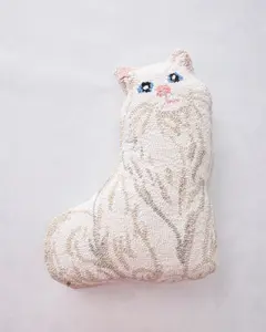 White Combo - White Cat Hook Pillow - Peking Handicraft