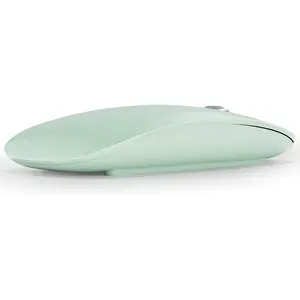 P-MUW03    M18 Bluetooth Mouse, USB C Rechargeable Wireless Mouse, Triple Mode (Dual Bluetooth+USB) Computer Silent Mice Portable with USB Receiver and Type C Adapter for Laptop/MacBook/iPad/PC - Green