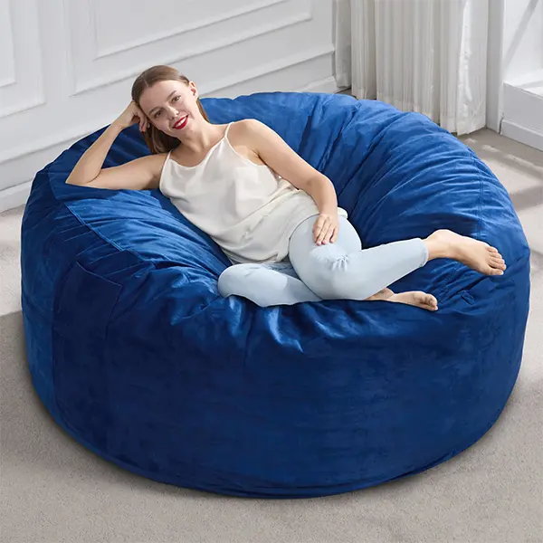 Memory Foam Bean Bag Chair, Fully Assembled, Removable Washable Cover, 2.5‑5FT Multi‑Size Soft Sofa for Gaming Room Apartment Bedroom Dorm | Hobestluk