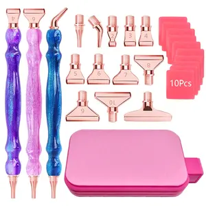 Must-Have Diamond Painting Tool Set – a multi-functional metal diamond dotting pen (sizes 1-10) + diamond painting tray set