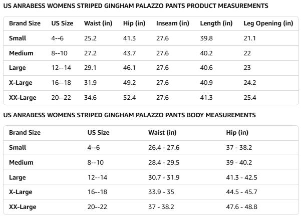 ANRABESS Womens Striped Gingham Palazzo Pants Lightweight Wide Leg High Waisted Lounge Pajama Pants Cute Casual Trousers with Pockets for Comfort SpringStatements