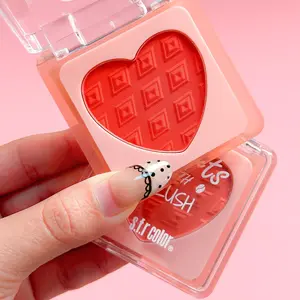 Heart-Shaped Blush Palette, Natural Transparent Finish, Perfect for Daily Commute, Essential Makeup for Radiant Complexion