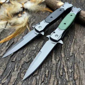 2‑Pack Folding Utility Knife Set, Dual‑Color Non‑Slip Textured Handles for Kitchen & Outdoor Food Preparation