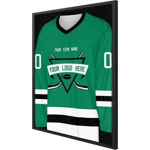 26x37 XL Shadow Box Frame, Jersey Display Case with Grade A  Pine   Front Jersey Frame for Hockey, Soccer, Basketball, Football Uniform Shirts, Black