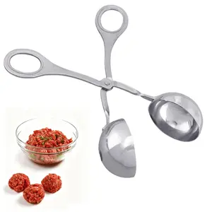 304 Food Grade Stainless Steel Meatball Maker, Fish Egg Former, Household Kitchen Round Food Clip, Easy-To-Use Cooking Tool