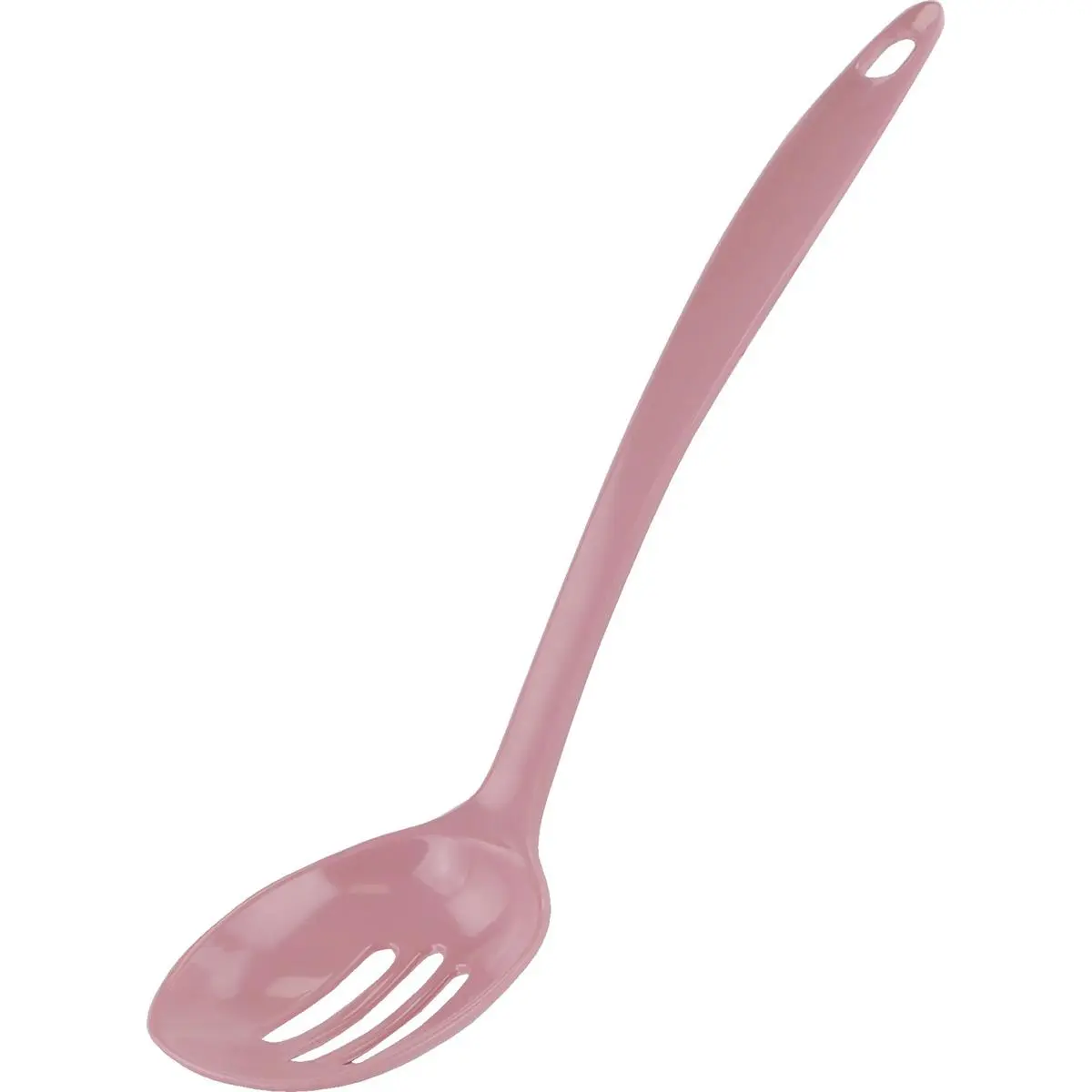 Reston Lloyd Melamine Slotted Spoon - Pink, Kitchen Utensils for Cooking Use with Long Handle and Slotted Head
