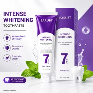 BARUBT 7 Pro Intense Whitening Mint Toothpaste - Deep Cleansing, Coffee & Tea Stain Removal, All-Day Fresh Breath, Gentle Non-Irritating, Tooth Enamel-Safe Daily Oral Care for Men & Women