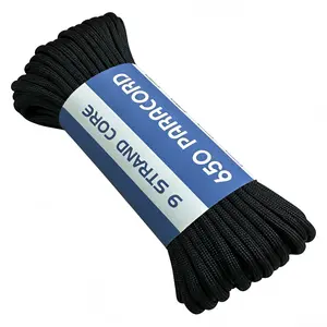 2026 Heavy Duty 650LB Paracord 9 Strand Core – 4mm x 20m Strong Braided Rope, Multi-Color Outdoor Gear