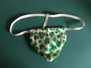 Mens White IRISH SHAMROCKS St Patricks Day Ireland Gstring Thong Male Underwear
