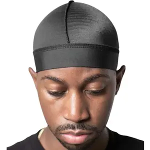 Silky Wave Cap for 360, 540 & 720 Waves, Soft Breathable Durag Skull Cap Beanie for Men