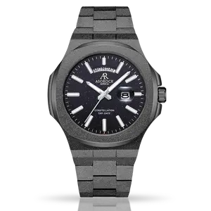 All Black Frosted case aventurine Stardust dial Constellation Day Date 44mm homage watch asorock watches
