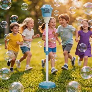 Automatic Handheld Bubble Machine for Kids, Bubble Maker Spring Summer Toys with Lights, Children's Day Gift Outdoor Rechargeable Blower Best Easter Gift for Children Durable #GLOBAL PICKS