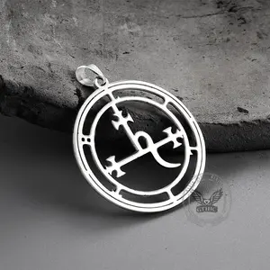 GTHIC Sigil of Lilith Stainless Steel Necklace for Women Fashion Accessory Daily Wear