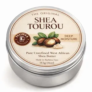 The Original Shea Tourou – 100% Pure Unrefined West African Shea Butter – Made in Burkina Faso – Deep Moisture for Skin & Hair – 4oz