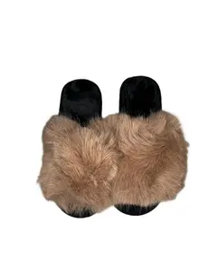 Fur Slides Womens Slip on Sandals