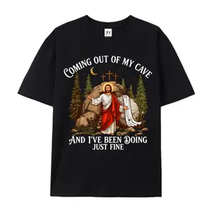 Jesus Coming Out Of My Cave And I've Been Doing Just Fine T-Shirt, Trendy Easter Sweatshirt, Gift For Christian, Christ Shirt