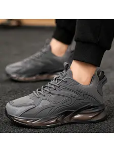 Men's Trendy Thick-Soled Sneakers, Breathable & Shock-Absorbent Elevator Shoes, Suitable for Daily Casual Wear