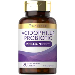 Carlyle Acidophilus Probiotic for Women & Men's Digestive Health | 2 Billion CFU | 180 Quick Release Capsules | Non-GMO & Gluten Free