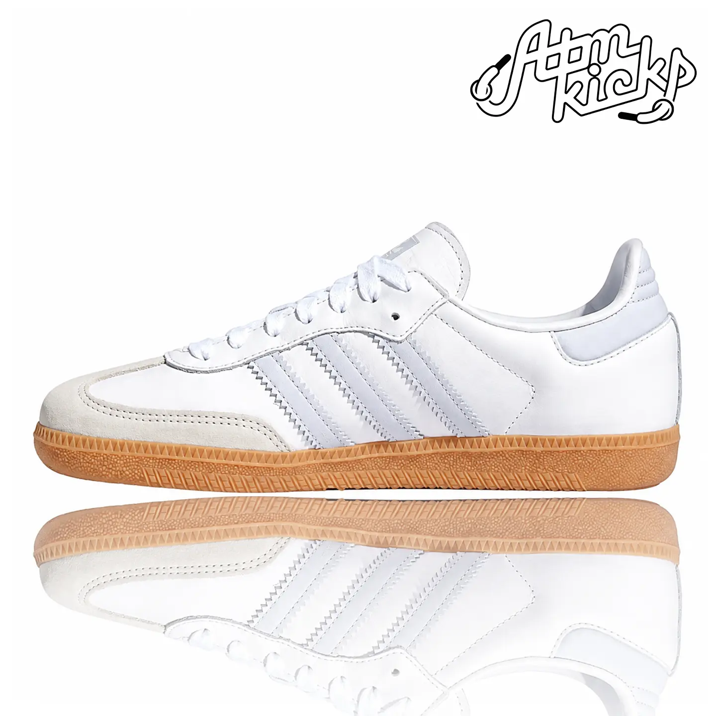 adidas Samba OG White Halo Blue Gum (Women's) IE0877 Authentic Shoes Footwear Sneaker Trainer Comfortable Walking Fashion Trending Gift