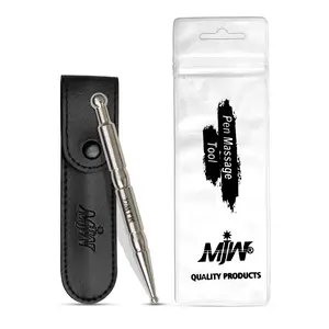 Stainless Steel Pen Massage Tool for Pain Relief – Ideal Facial Reflexology Massage Tool, Acupressure & Meridian Pen – Silver Manual Acupuncture for Trigger Point