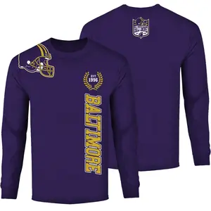 Men Football Home Team Long Sleeve Shirt - Baltimore