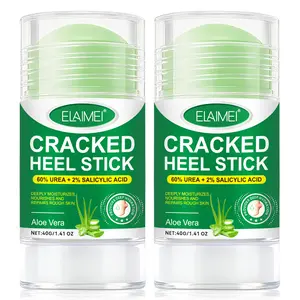 Elaimei Aloe Heel Care Stick 40g X 2 Pack, Rich in Aloe & Urea (60%), Salicylic Acid (2%), Gentle Exfoliation, Deep Moisturizing, Foot Care Solution, Exfoliating Foot