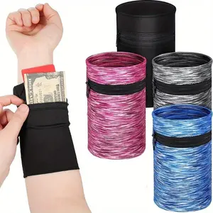 Zipper Wrist Wallet, 1 Count Breathable Arm Phone Bag, Sports Outdoor Training Trail Running Mini Cash Coin Card Storage Bag, Black Wrist Wallet for Women & Men