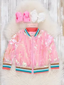 Pink Iridescent Bomber Jacket