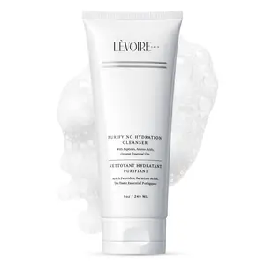 LEVOIRE SKIN Purifying Hydration Cleanser| Gentle Daily Face Wash Infused with Peptides, Aloe Vera & Plant-Based Hyaluronic Acid| Sulfate-Free, Vegan & Cruelty-Free | 8oz