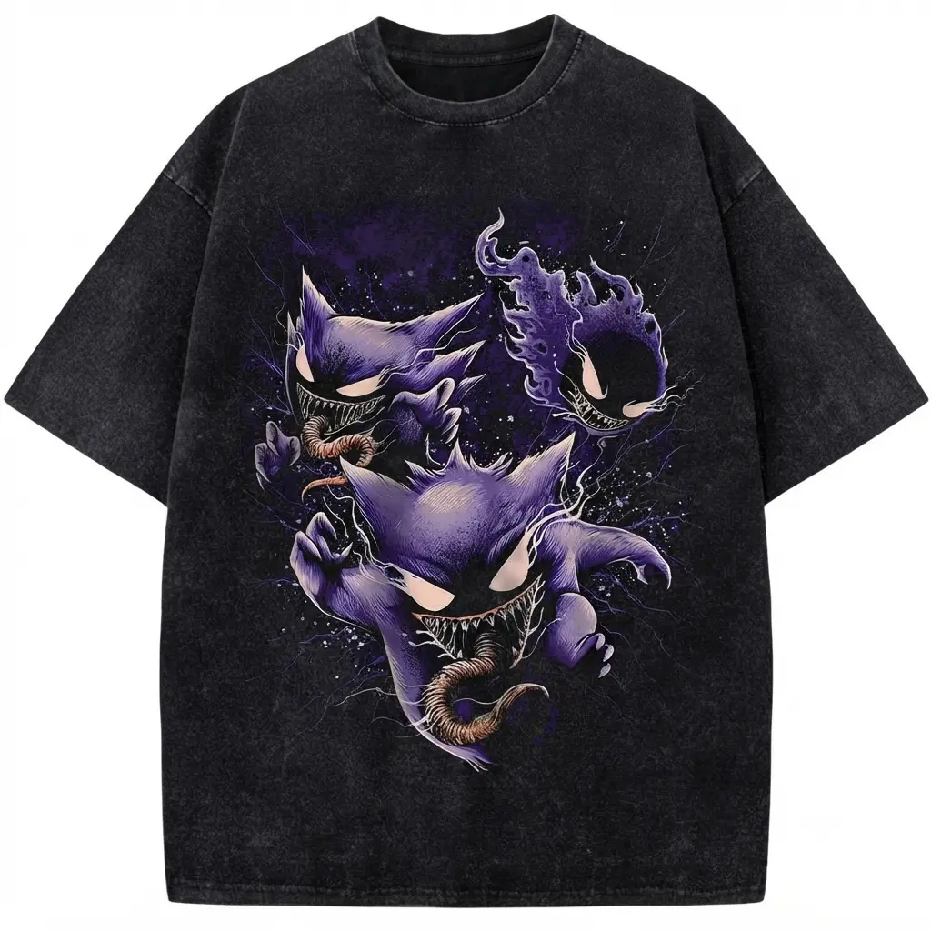 Vintage Gen.gar Evolution Shirt, Shadow Ghost Poison Monster Poke Fan Art, Anime Gift For Fan S-5XL