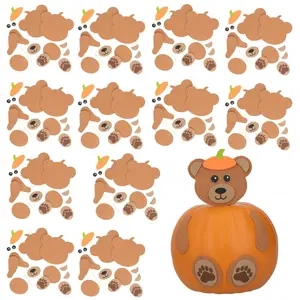 10 1/2" Bear Pumpkin Decorating Foam Craft Kit - Makes 12