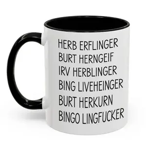 BNB – Herb Ertlinger 11oz Accent Ceramic Mug, Schitt's C. Coffee Cup Gift for Schitt's C. fan Besties Coworker Colleague on Birthday Thanksgiving Christmas, Hilarious Office or Home Office Drinkware Reusable And Washable Coffee Cup
