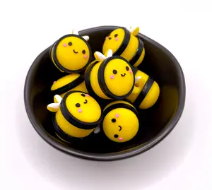 Round Honey Bee Focal Bead