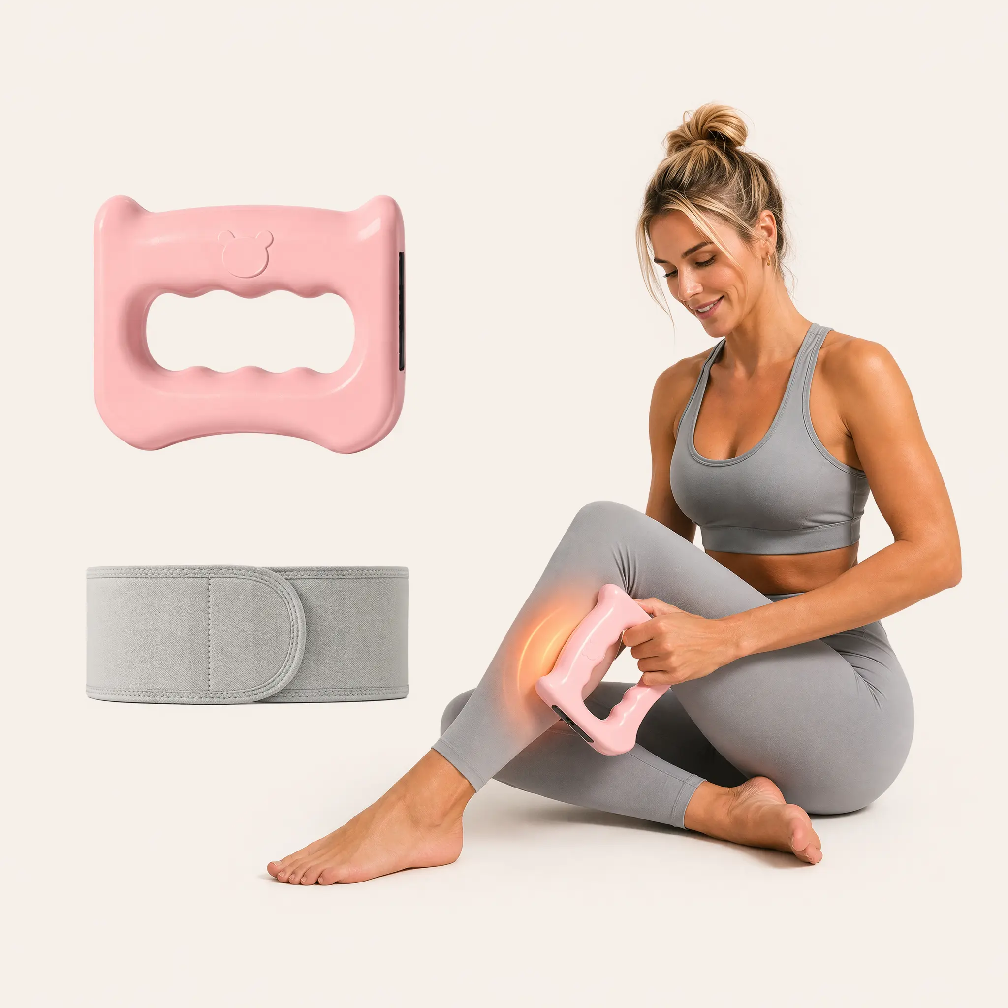 Hands-Free Wearable Vibration Massager, Cordless Portable Self-Care Device for Neck, Back, Waist, and Legs Muscle Relief, Massage, Vibratory Massager, Wireless, Unisex, Fitness, Body