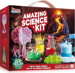 Amazing Science Kits- 85+ Experiments Educational Toys, STEM Activities with Erupting Volcano and Growing Crystal Tree for Kids Aged 6 7 8+ toys boys