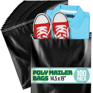 Shop Square Poly Mailers - Waterproof Shipping Bags for Clothing & Packages with Strong Adhesive Sealing (Multiple Sizes)