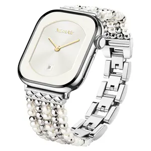 MISSAIR Luxury Bands Bohemian Style Pearl and Beaded Compatible with Apple Watch Series 10-1 SE Ultra, Adjustable Strap Durable Wearable Accessories