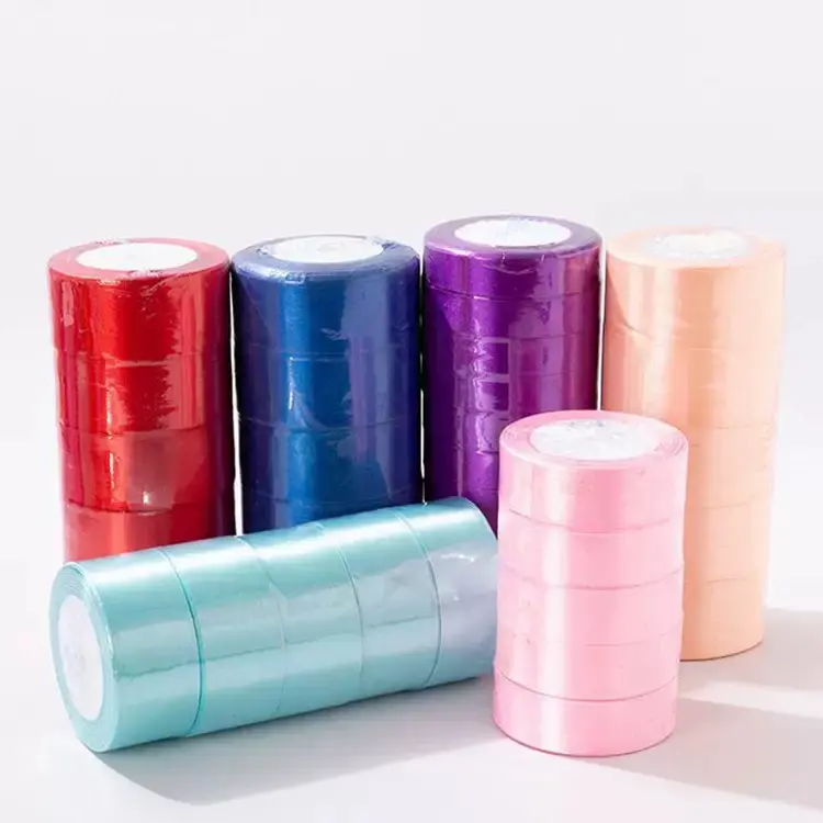 Premium Double-Sided Ribbon Set (5 Pieces, 4 cm Width) - Silky Exceptional Texture, Rich Colors, Elegant Bow Decoration for Weddings, Gift Box Wrapping, Creative Gift Packaging, Clothing Embellishments, Great Value Festive & Party Supply