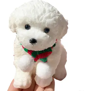 Handmade Big Taba Squishy Dog Toy,Cute Squishy Teddy Dog Fidget Toys,Realistic Dogs Toy,Perfect Squeeze Toys Gift for Relaxation and Fun for Adults & Kids(White)