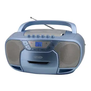 212 MAIN Compact Digital Stereo Portable Bluetooth Boombox - AM-FM Radio, CD Player, Cassette Player & Recorder, MP3 Device with LCD, Memory Support, Audio Speaker, Aux Jack