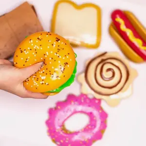 Mushmeez Jumbo Taba Squishies Food Assortment - One Random Selection of Fun and Colorful Food-Themed Squishies