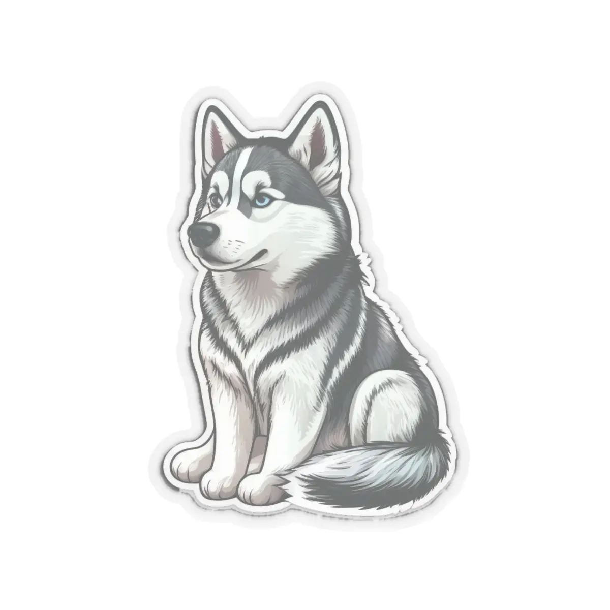 Blue Eyes Husky Sticker - Stunning Dog Lover's Decor - Top-Selling Pet-Inspired Decal - Perfect Gift for Husky Fans Decorative Tiles Sticker Decoration
