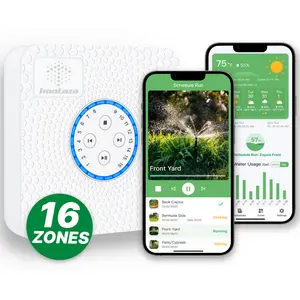 ImoLaza ET Master 4th Gen Smart Sprinkler Controller: Upgraded 16 Zone WiFi Irrigation Controller with Automated Watering, App Control, Smart Weather Skips and Fault Alerts