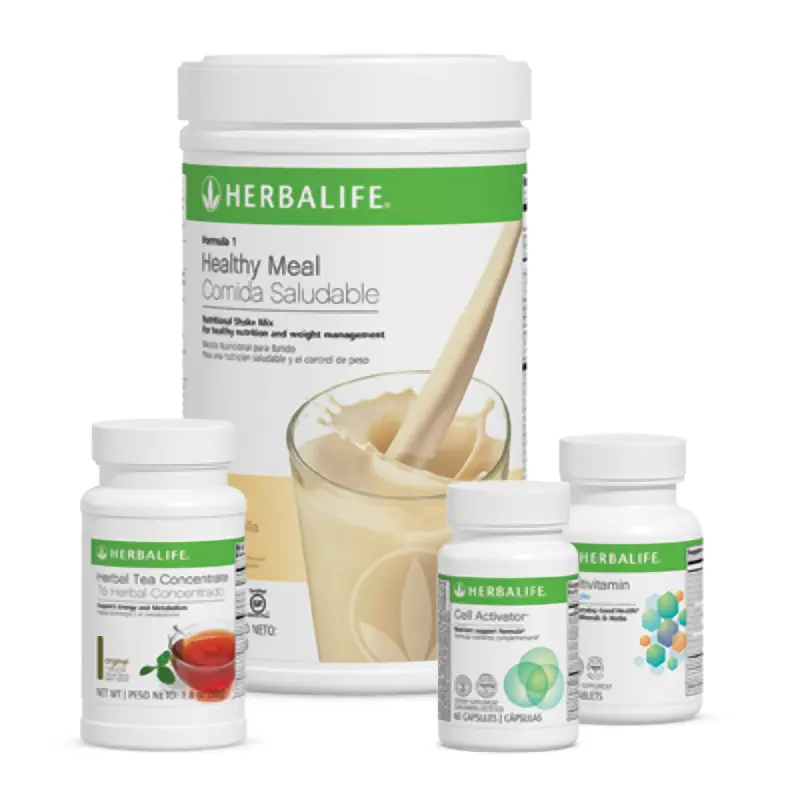 Herbalife Quickstart Program French Vanilla Kit – Formula 1 Shake, Herbal Tea, Formula 2 multivitamin complex & Formula 3 cell activator Energy Support Cellular Supplement