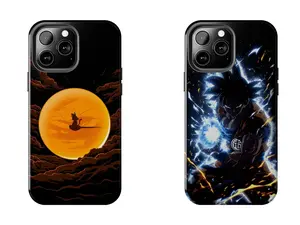 DragonS BallS Saiyan Warrior Legacy Phone Shell - Powerful Lightning Strike Graphic Case Compatible with iPhone 7, 8, X, 11, 12, 13, 14, 15, 16 17 & Samsung Galaxy S21, S22, S23 & S24 S25 series