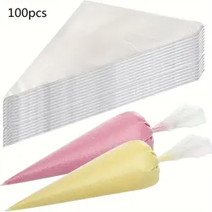 100 Piece Pastry Bags, Super Leak-Proof Icing Piping Bags, Cake Decoration, Baking, Frosting, Crafts, Durable and Food Safe, Pastry Decorating Tools