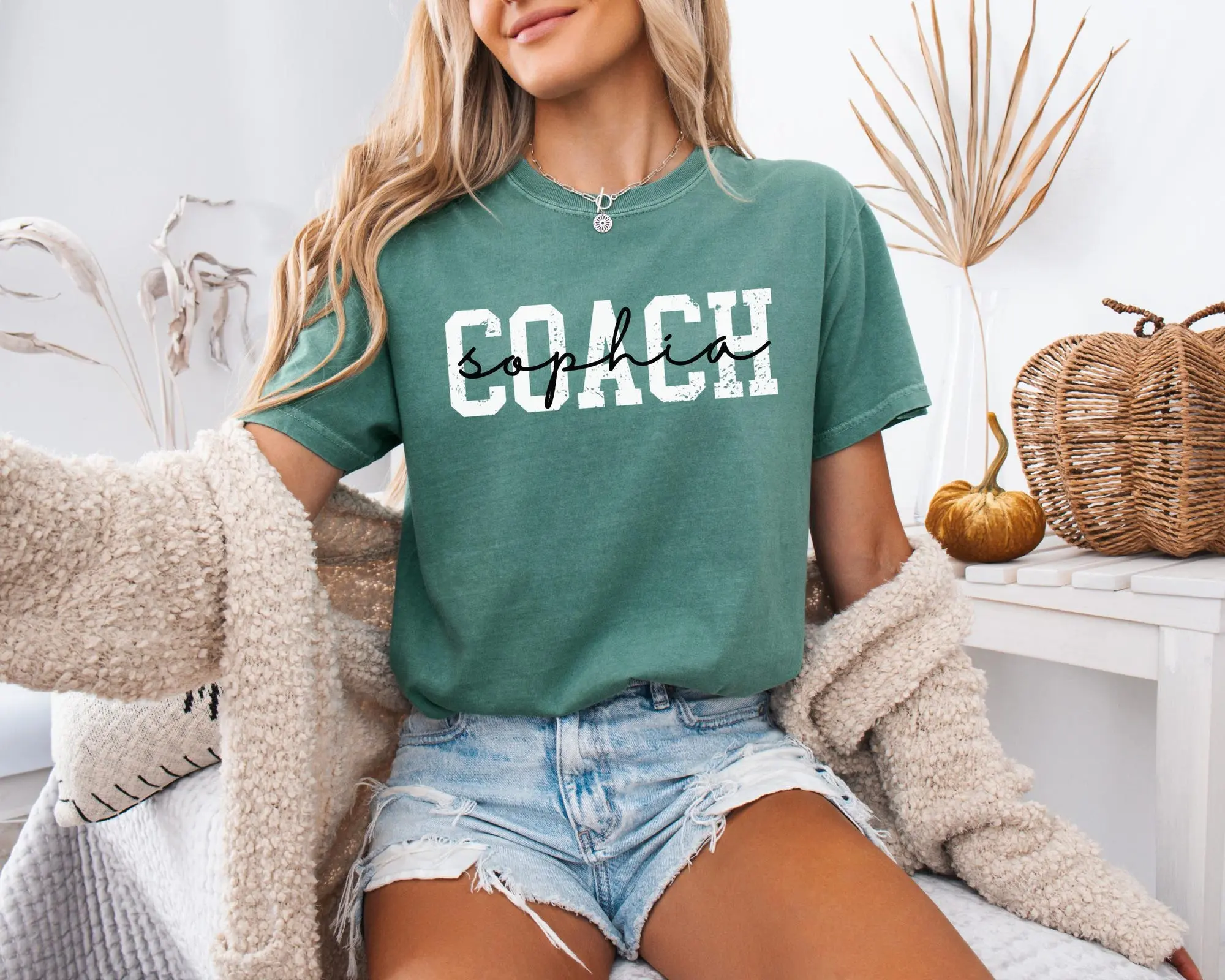 Comfort Colors Personalized Coach Shirt, Custom Coach Gift, Cheer Coach Shirt, Coach Name Shirt, Coach Game Day Shirt, Team Gift