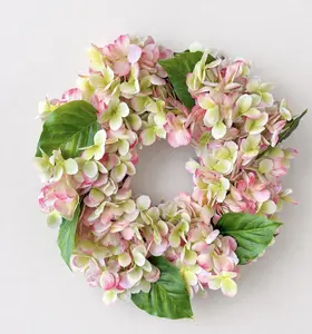 Pink Hydrangea Wreath, Mothers Day Wreath, Summer Wreath, Pink Wedding Wreath, Hydrangea Decor Wreath