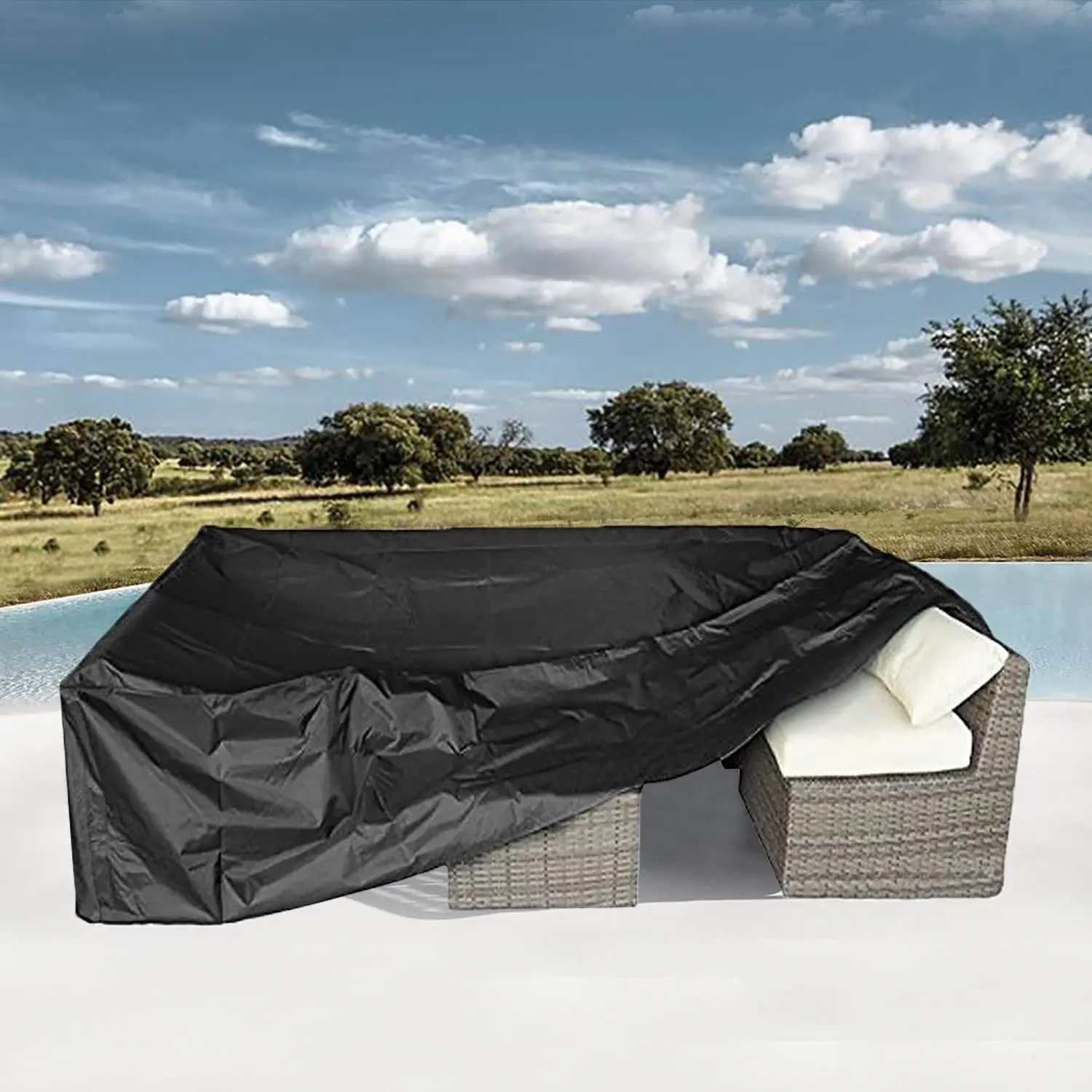 Outdoor Patio Furniture Cover Set, Waterproof Moisture UV Resistant Snowproof Protection, Large Detachable Sofa Table Chair Universal Protector, Patio Sectional Set, Convenient