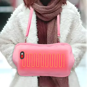 【Flash Sale】Hand Warmers Rechargeable,Portable Graphene Hand Warmer Pouch with 10000 mAh Power Bank, Pink Heated Gloves with 6 Adjustment Levels, Fast Heating Hand Warmers Warmth, heating